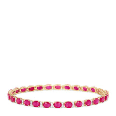 EFFY Collection EFFY® Ruby (9-7/8 ct. t.w.) & Diamond (2-1/3 ct. t.w.)  Fancy 14-1/2 Choker Necklace in 14k Rose Gold - Macy's