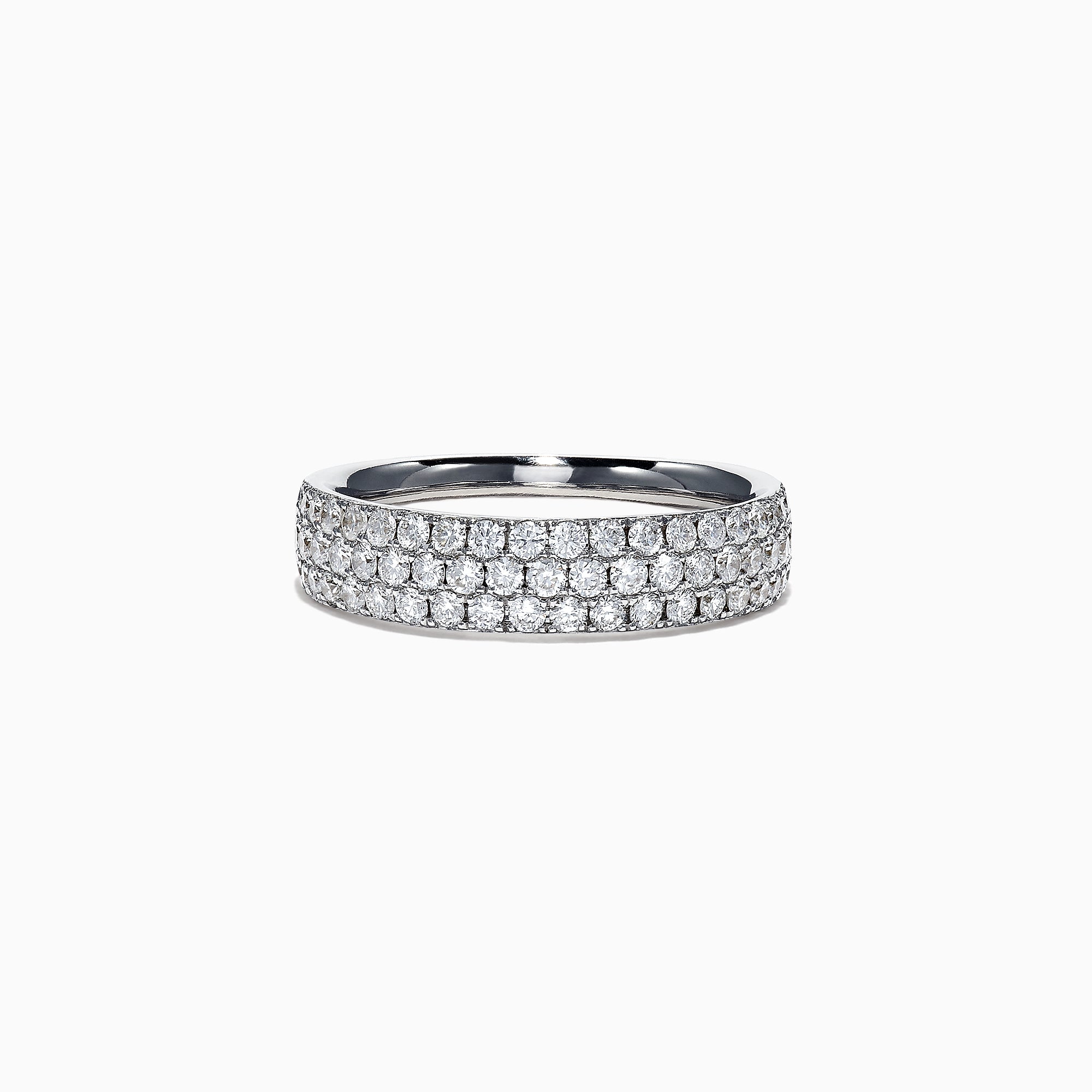 14K White Gold Pavé Diamond Wedding Ring