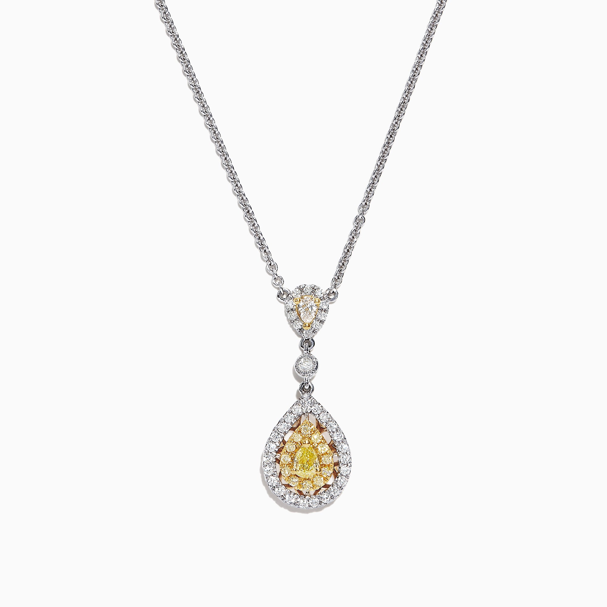 Canare 18K Two-Tone Gold Yellow and White Diamond Pendant, 0.74 TCW ...