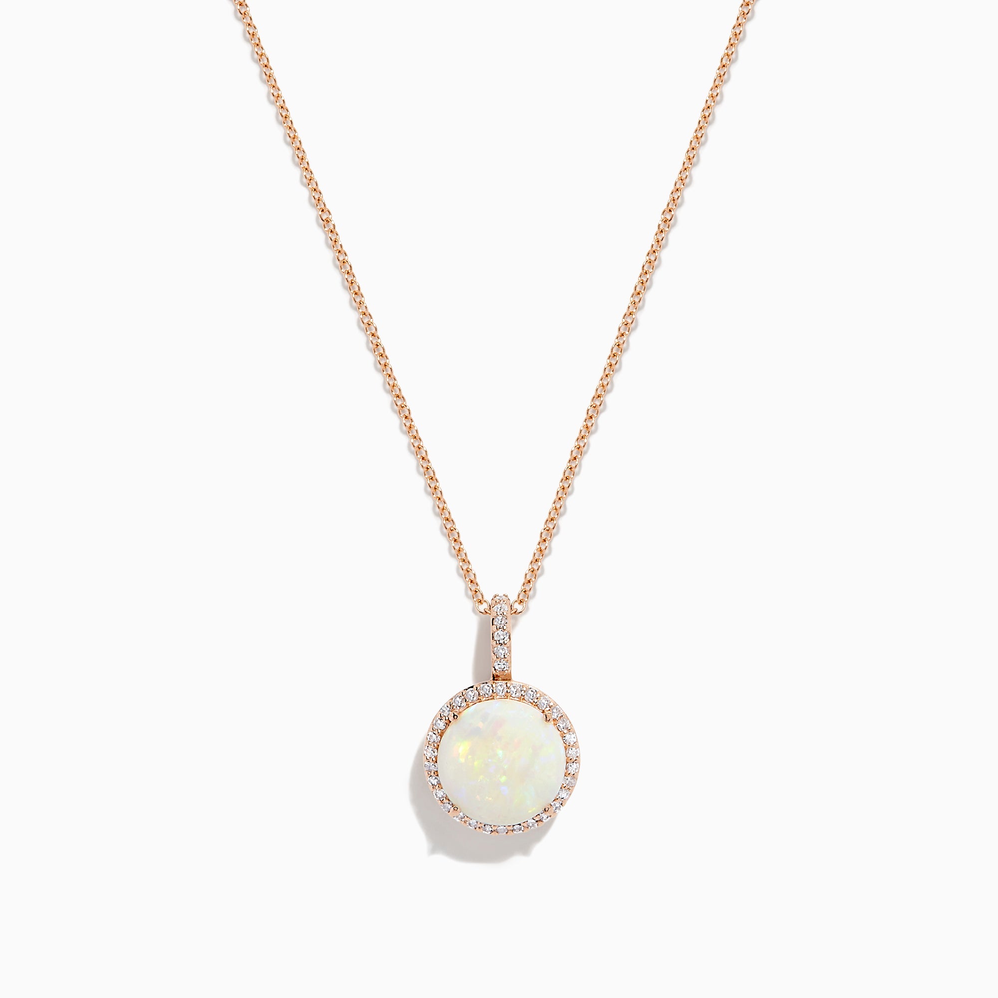 Effy Aurora 14K Rose Gold Opal and Diamond Pendant, 2.57 TCW