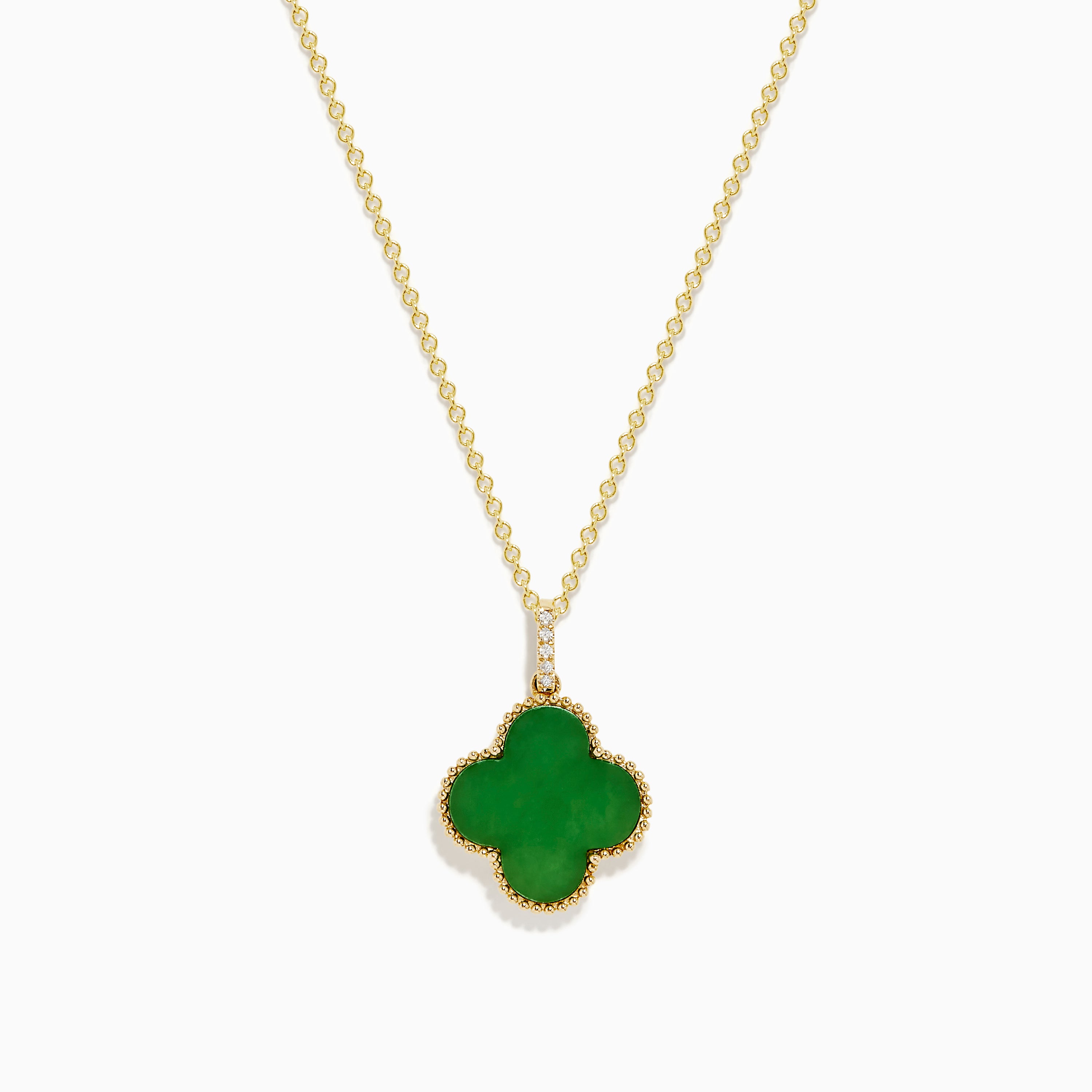 Green Opal Four Leaf Clover Pendant Necklace Personality St. - Temu
