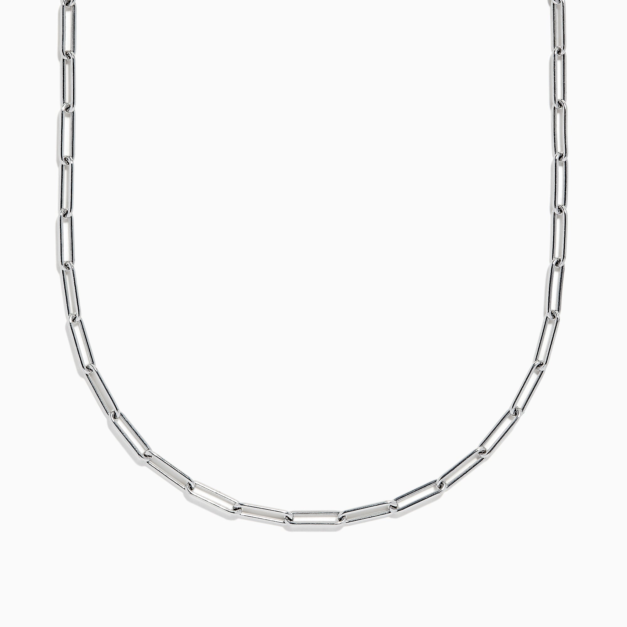 Sterling Silver Paper Clip Necklace | Tangerine Jewelry Shop