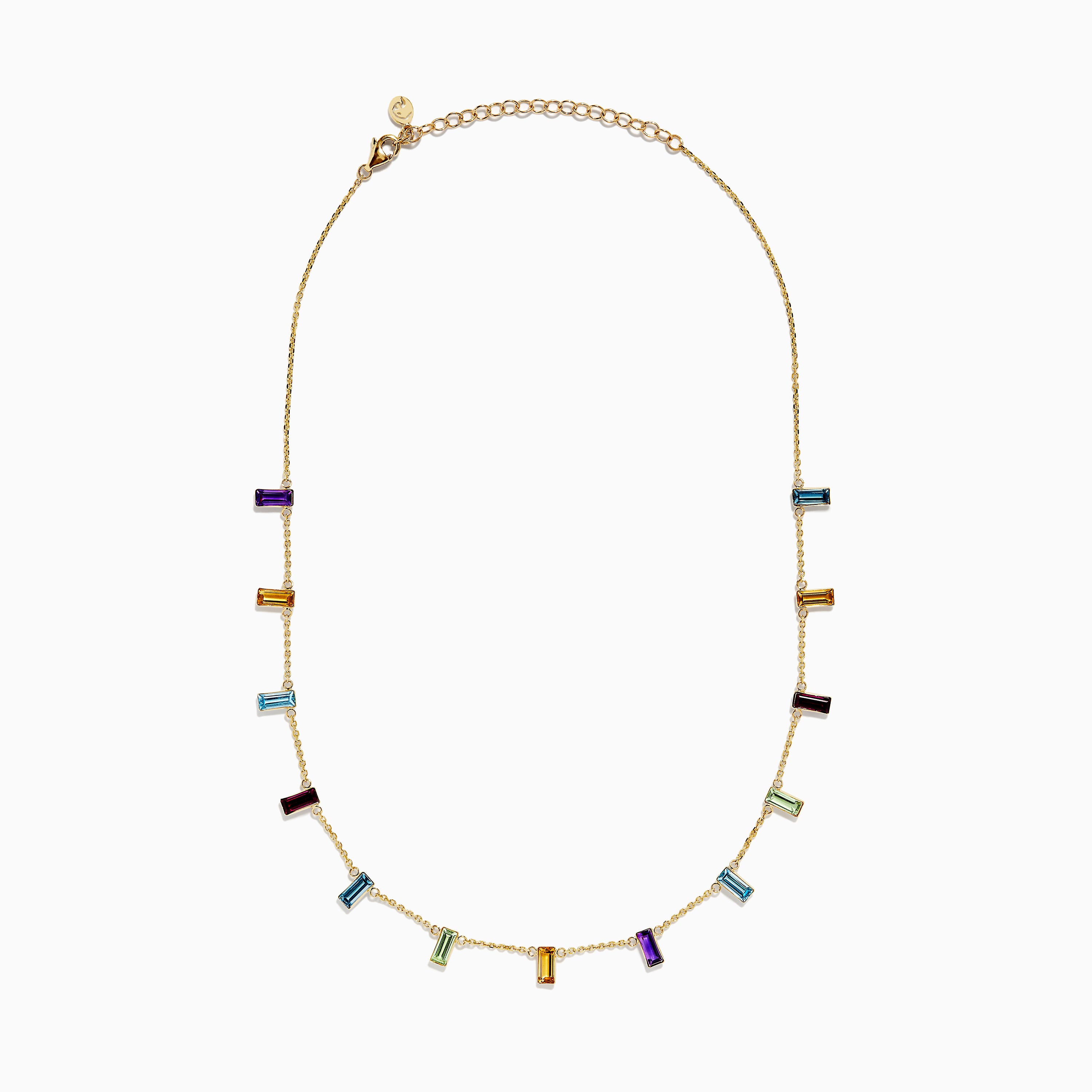 14K Yellow Gold Multi Stone Semi Precious Necklace – effyjewelry.com