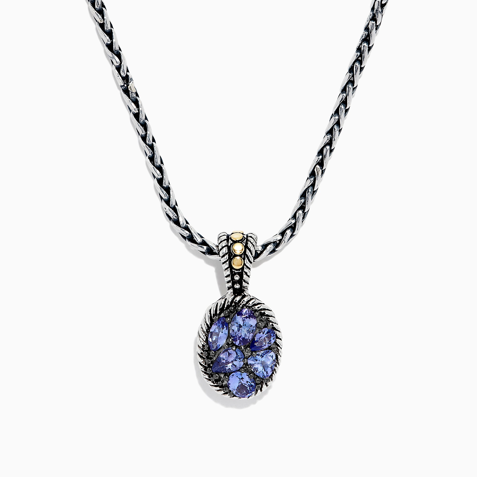 Nahla Silver & 18K Gold Tanzanite Pendant, 1.85 TCW – effyjewelry.com