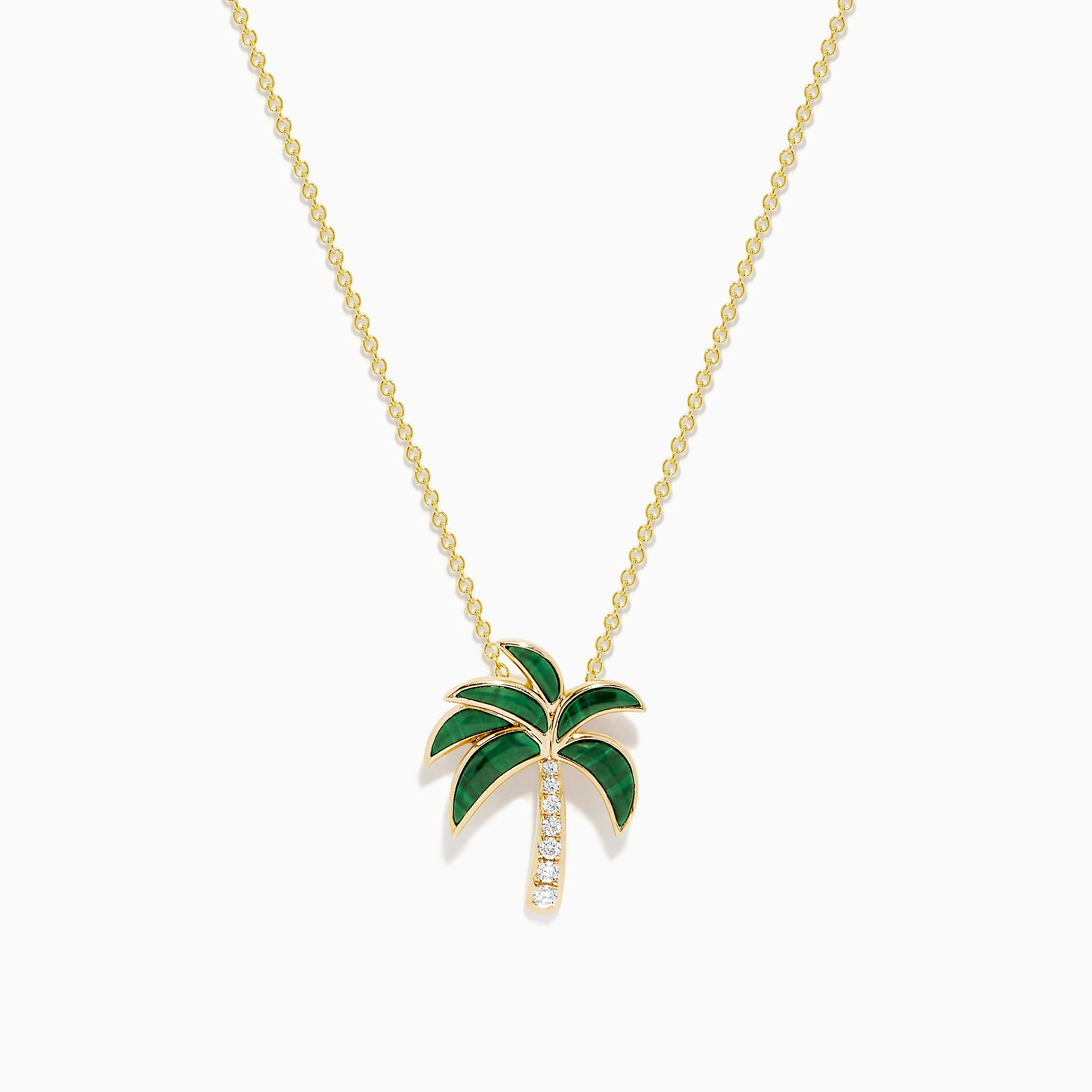 Sterling Silver Diamond Palm Tree Pendant-Necklace : Amazon.ca: Clothing,  Shoes & Accessories