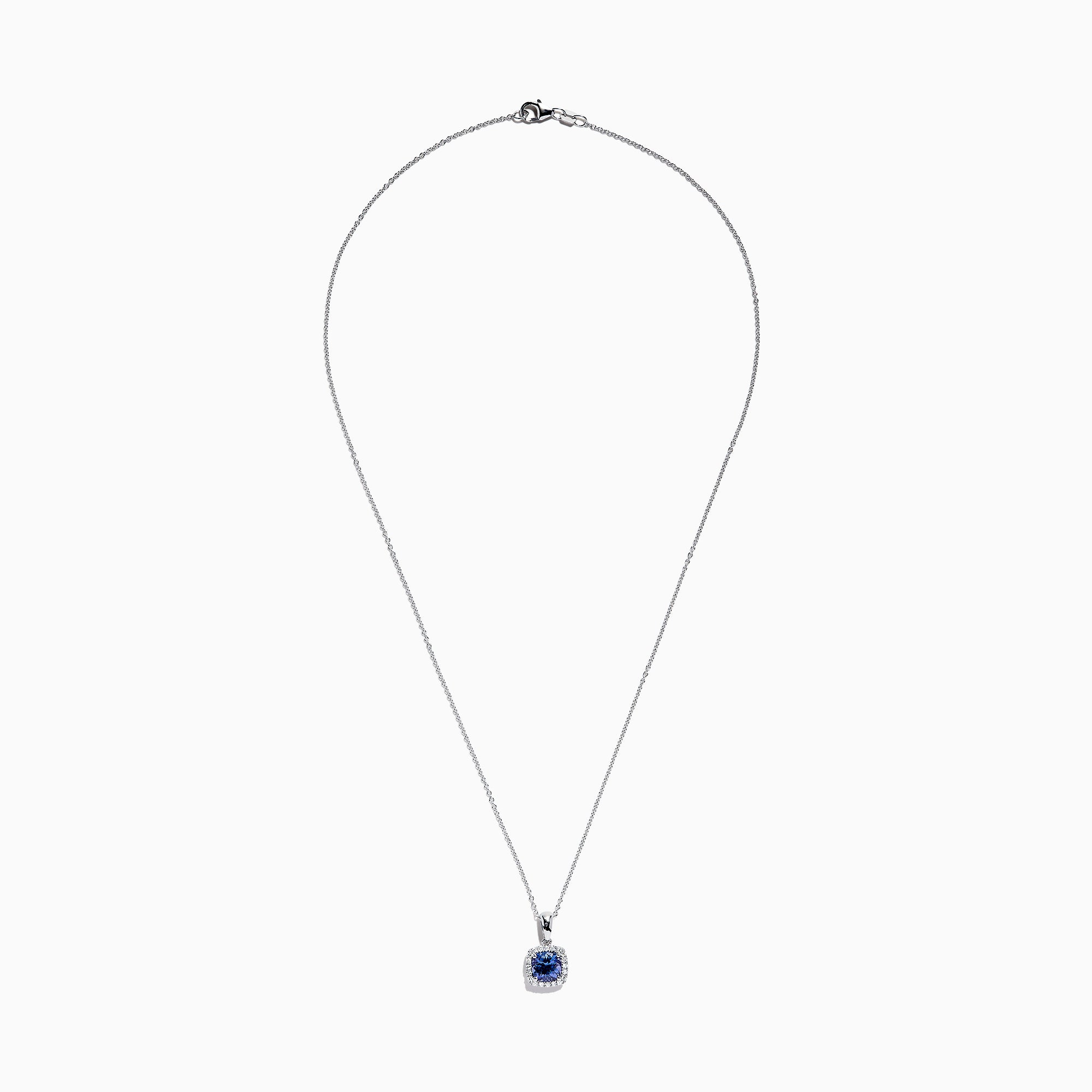 Nahla Sterling Silver Tanzanite and Diamond Pendant, 1.59 TCW ...