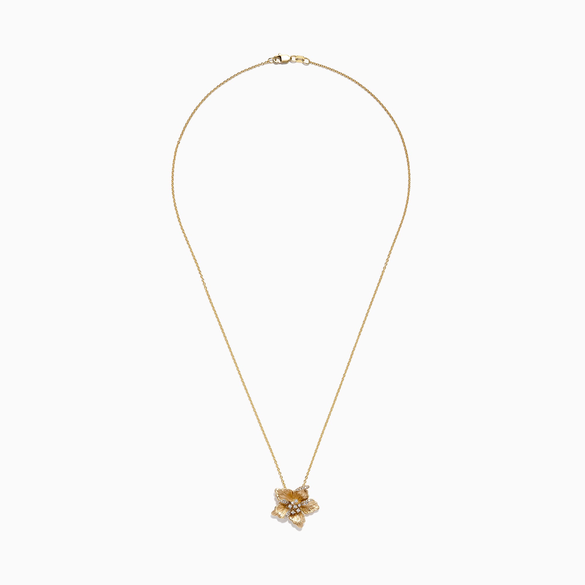 Mountz Collection Diamond Flower Pendant Necklace in 14K Yellow Gold –  Mountz Jewelers