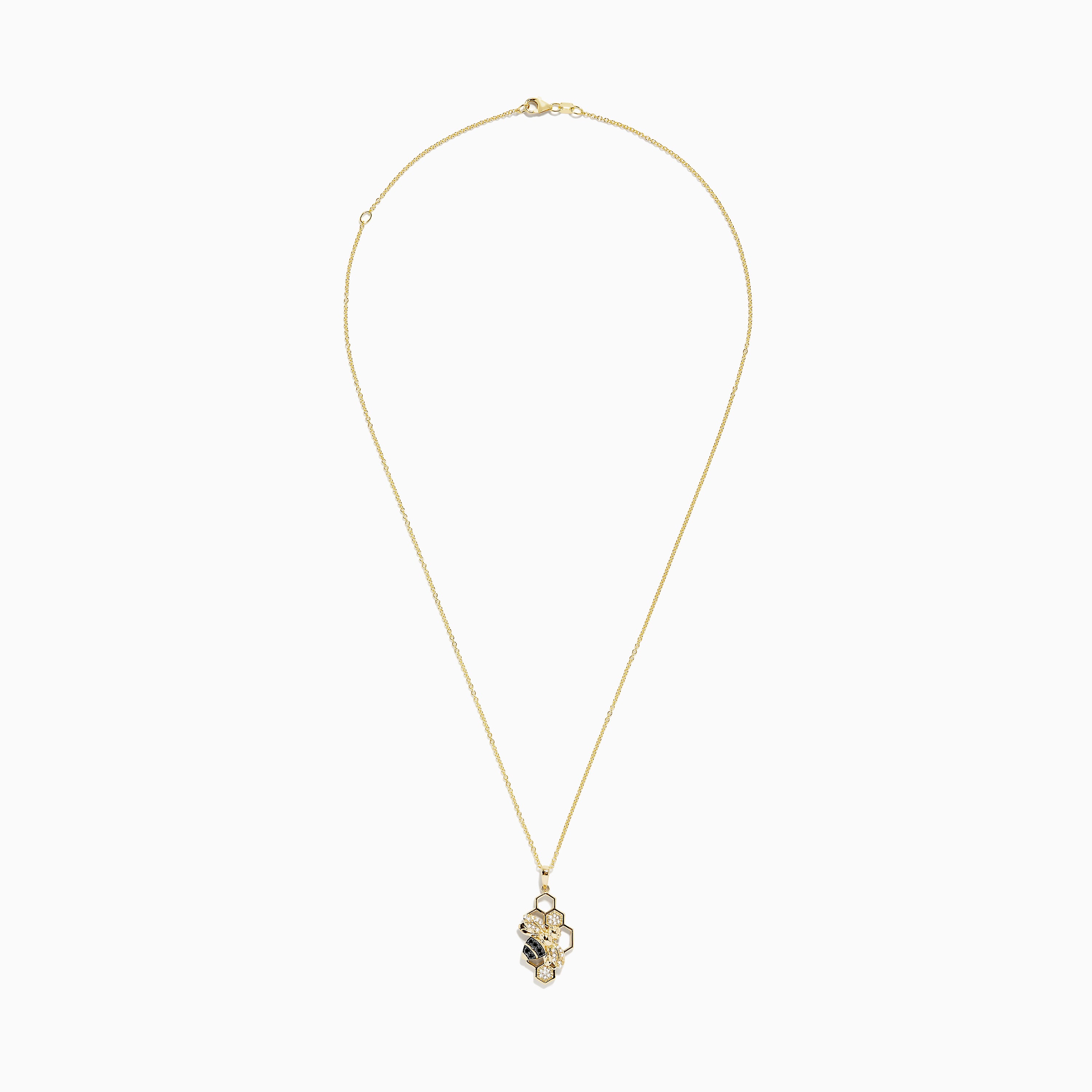 14K Matte Gold Diamond Bee Charm - Unique Gold Charms