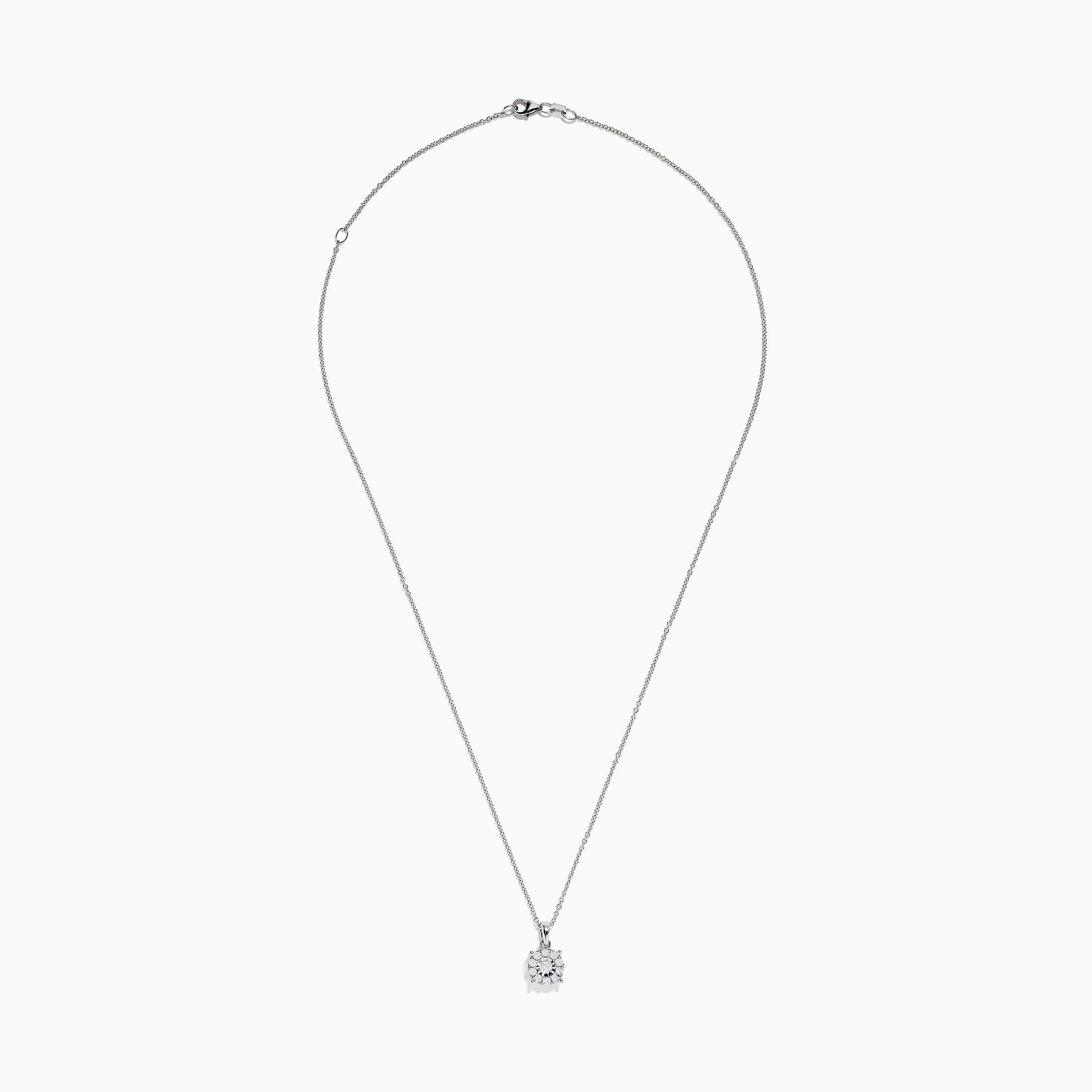 14K White Gold Diamond Pendant – effyjewelry.com