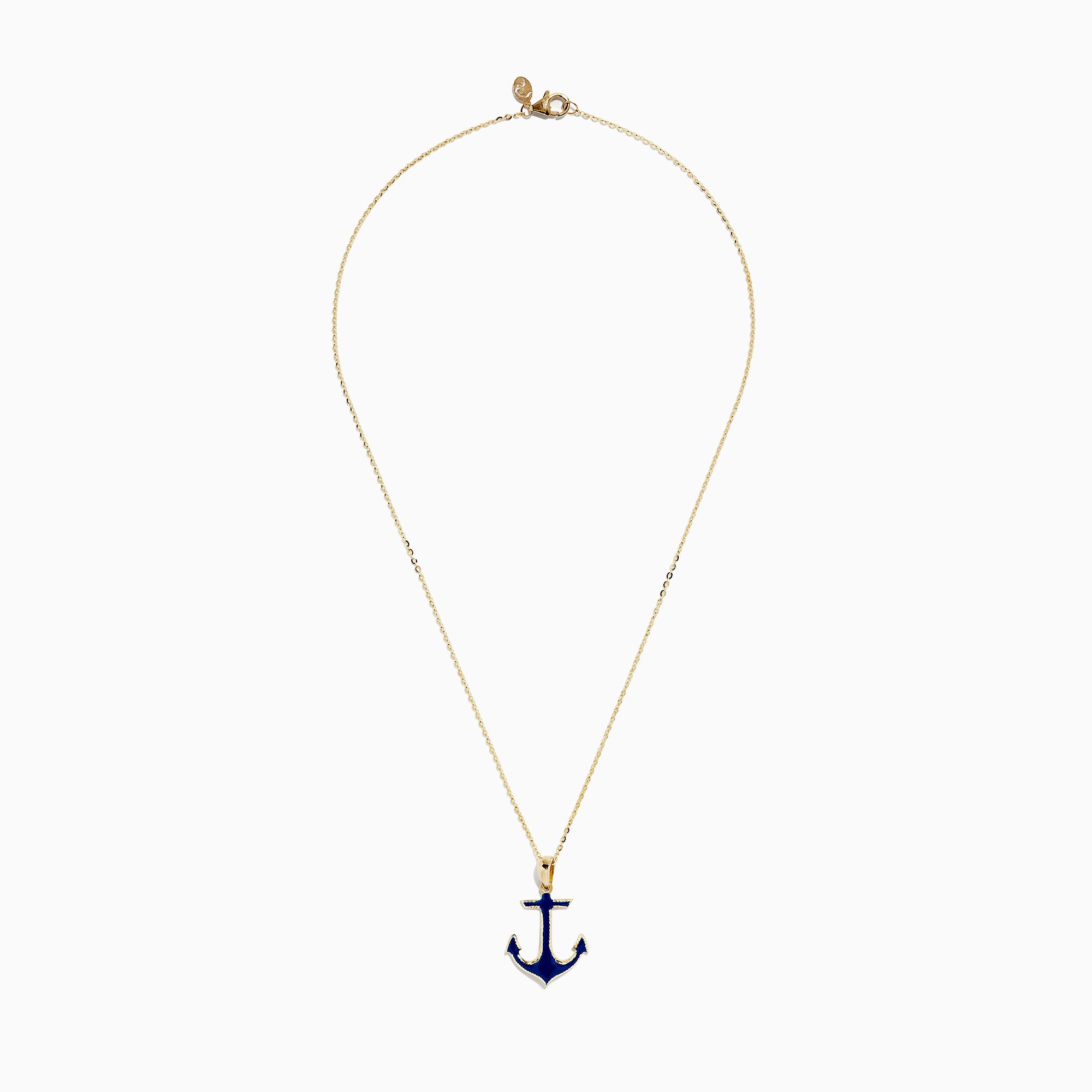 14k Gold Diamond Anchor Pendant Necklace Delicate Necklace Pave Round  Diamond For Sale at 1stDibs | 3000000000000000000000000000000000, effy  anchor necklace