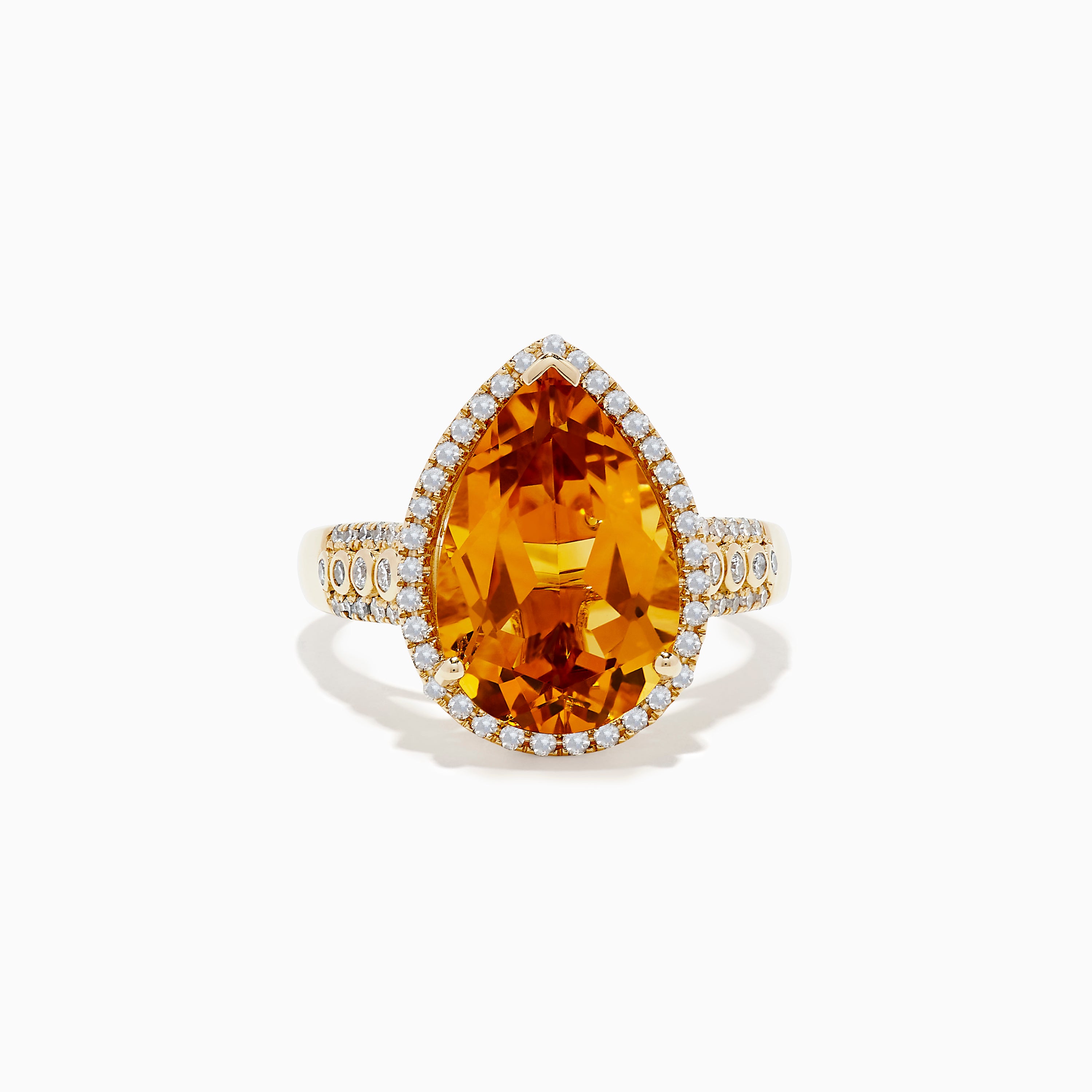 Effy Sunset 14K Yellow Gold Citrine and Diamond Ring – effyjewelry.com