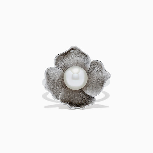 Effy 925 Sterling Silver Cultured Fresh Water Pearl Flower Ring