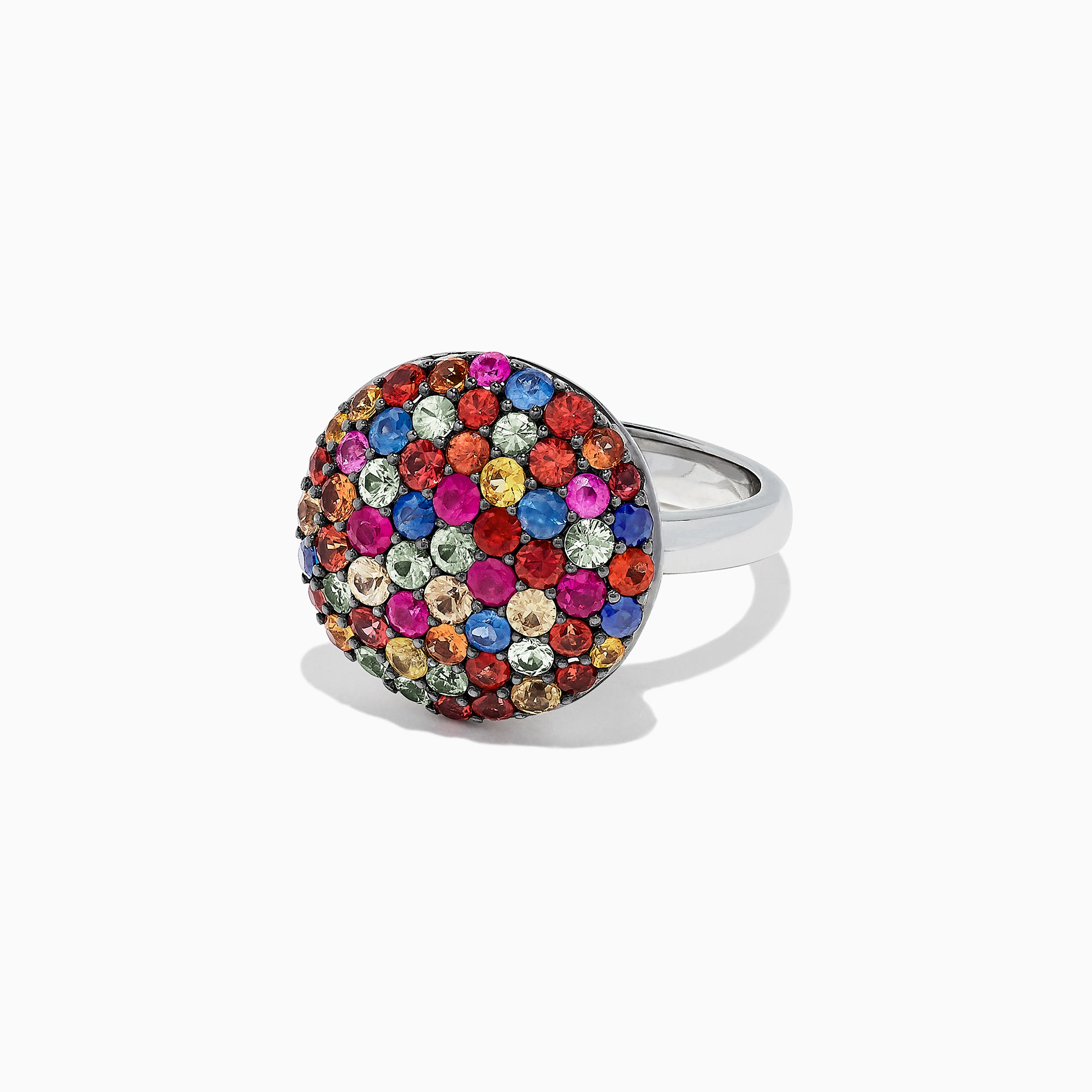 Effy Splash Sterling Silver Multi Sapphire Circle Ring, 2.99 TCW ...