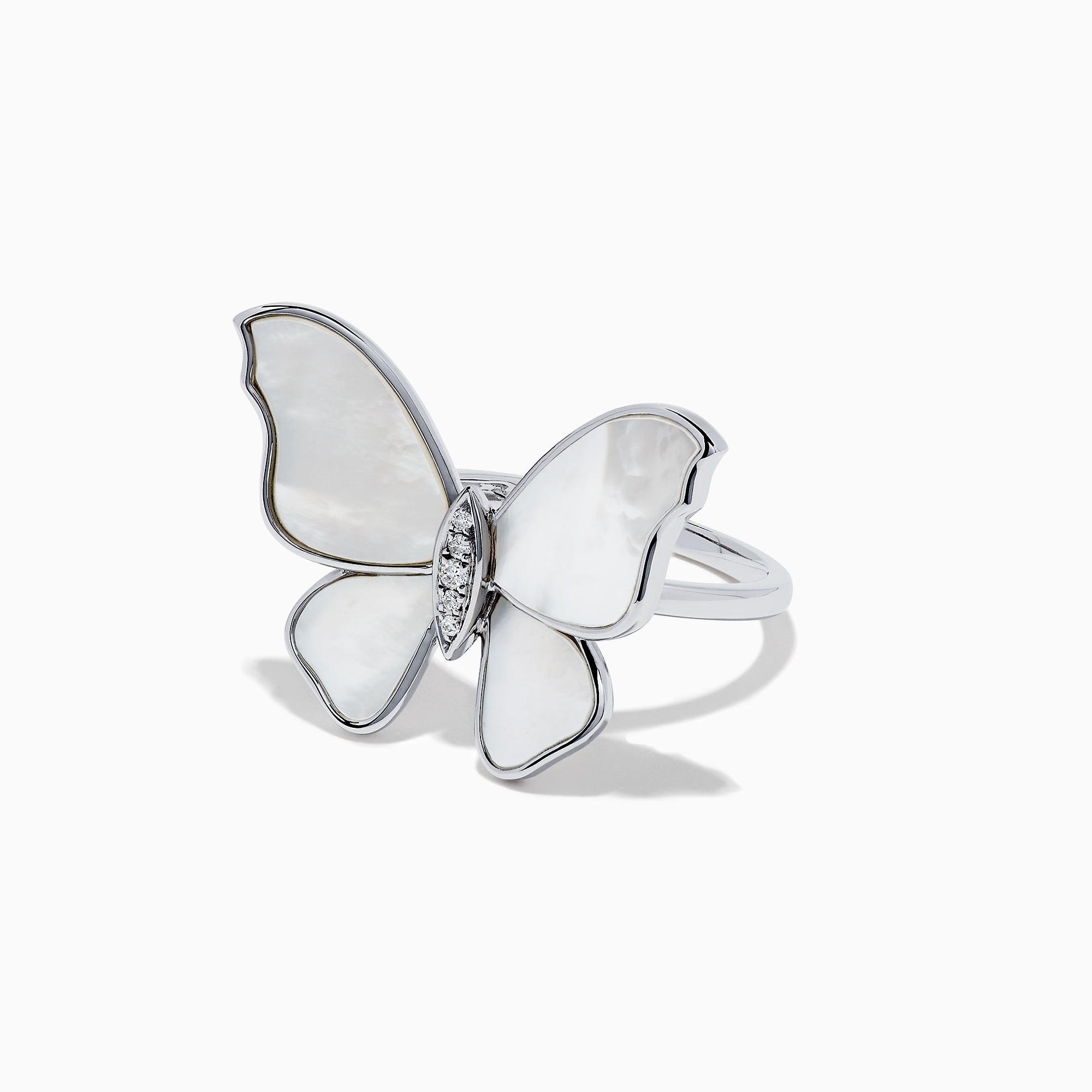 Effy Nature 14K Gold Mother of Pearl & Diamond Butterfly Bracelet, 0.03 TCW