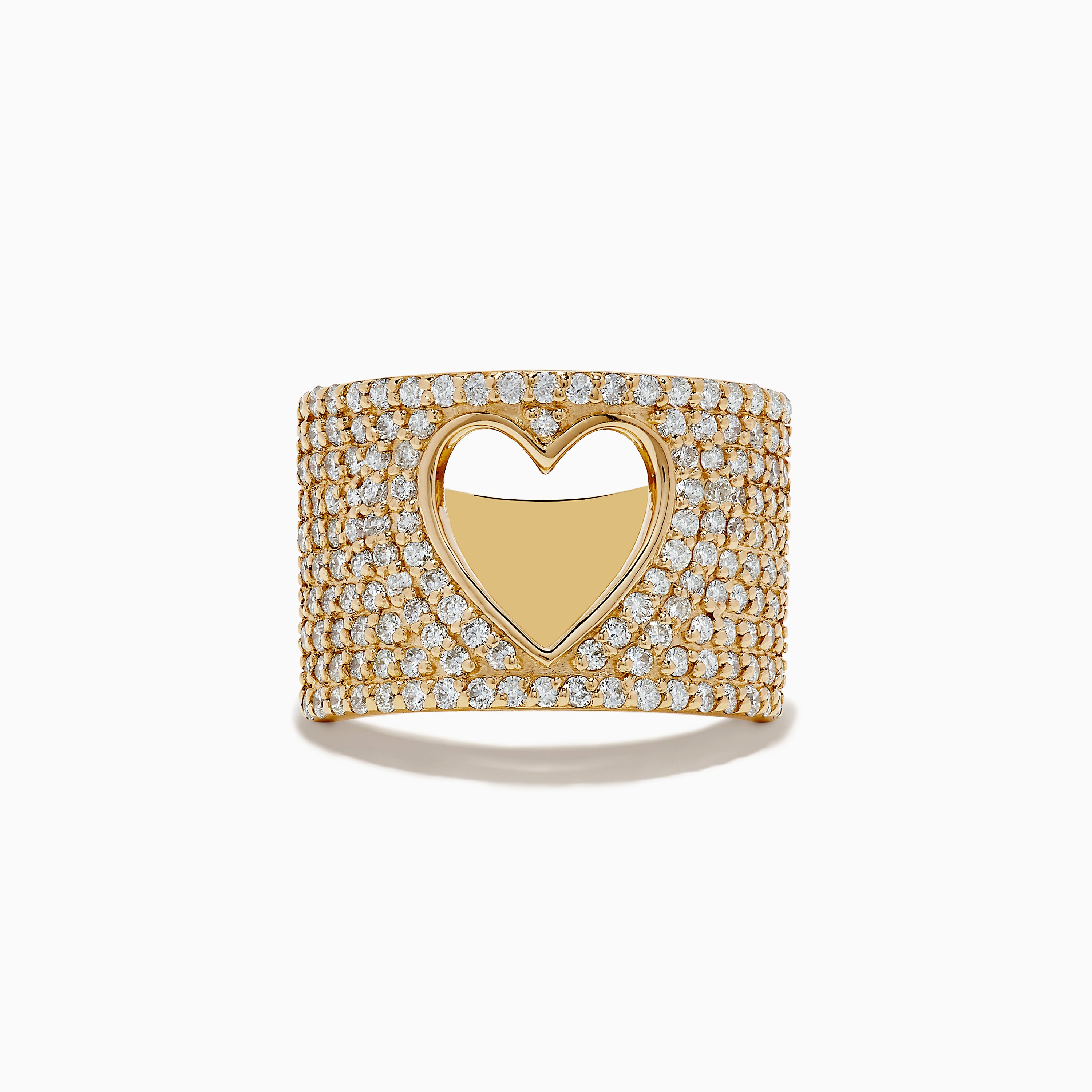 Solid Gold Heart Ring - Chris Jewels