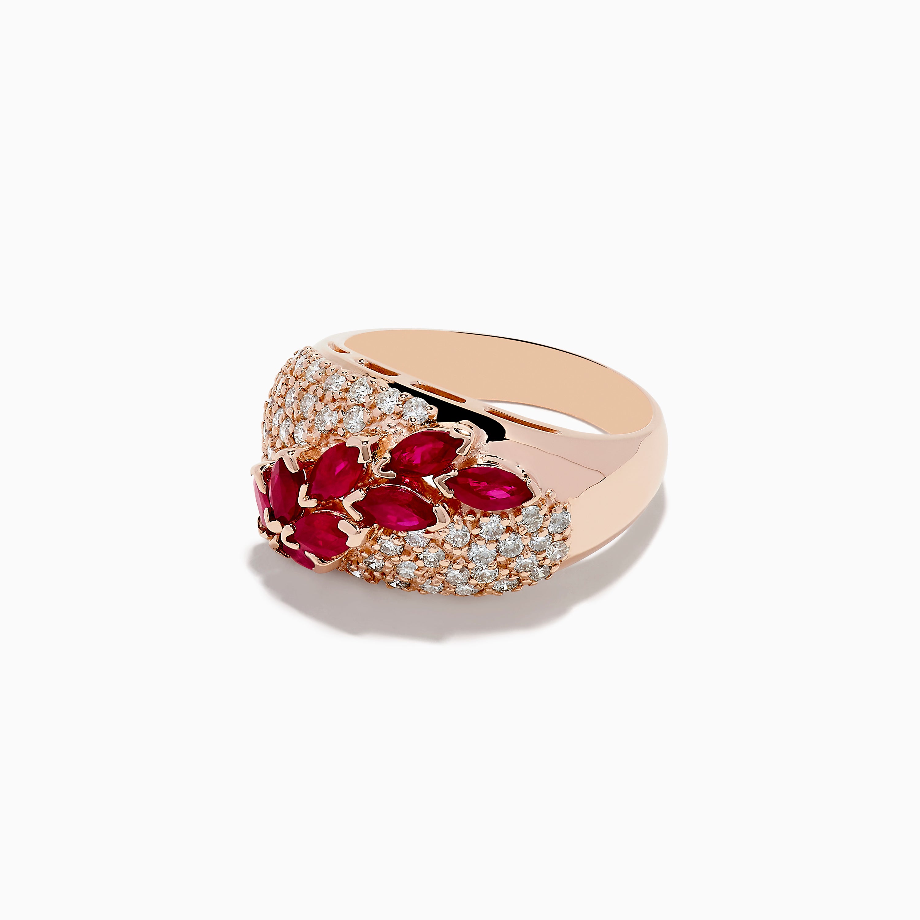 14K Rose Gold Ruby and Diamond Ring – effyjewelry.com
