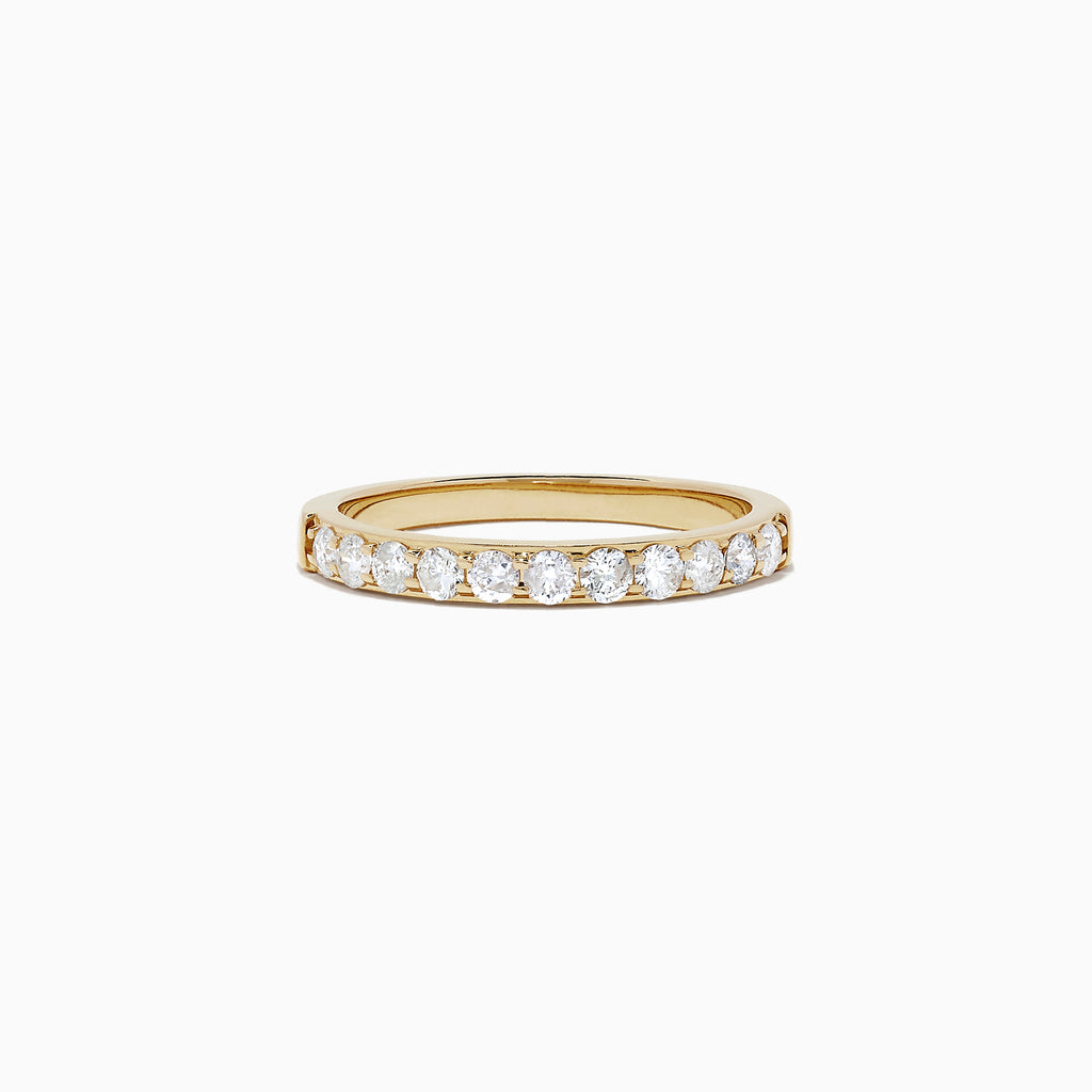 Effy Bridal 14K Yellow Gold Prong Set Diamond Band, 0.49 TCW ...