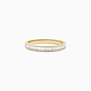 D'Oro 14K Yellow Gold Channel Set Diamond Band, 0.44 TCW