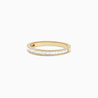 D'Oro 14K Yellow Gold Channel Set Diamond Band, 0.44 TCW