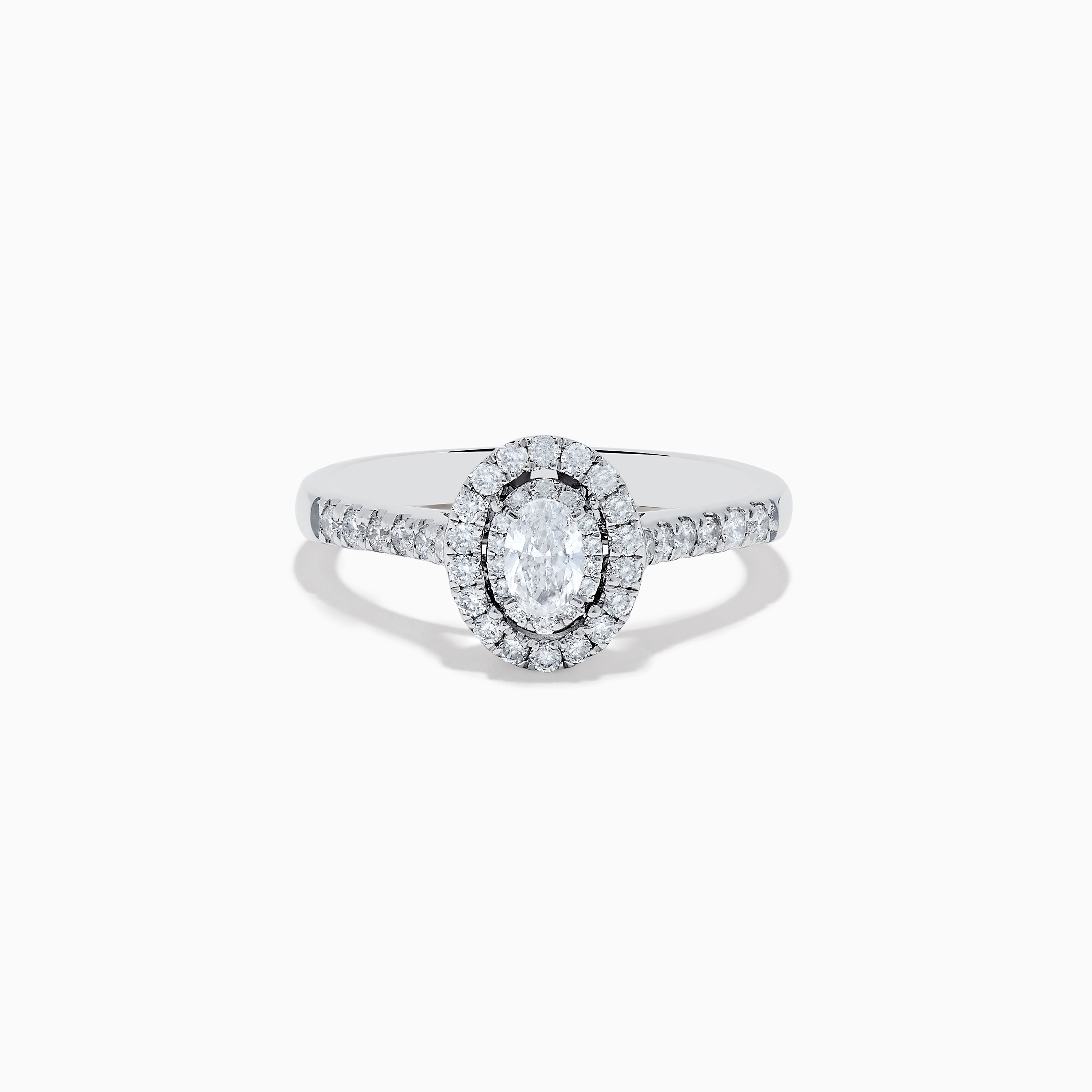14K White Gold Diamond Oval Ring – effyjewelry.com