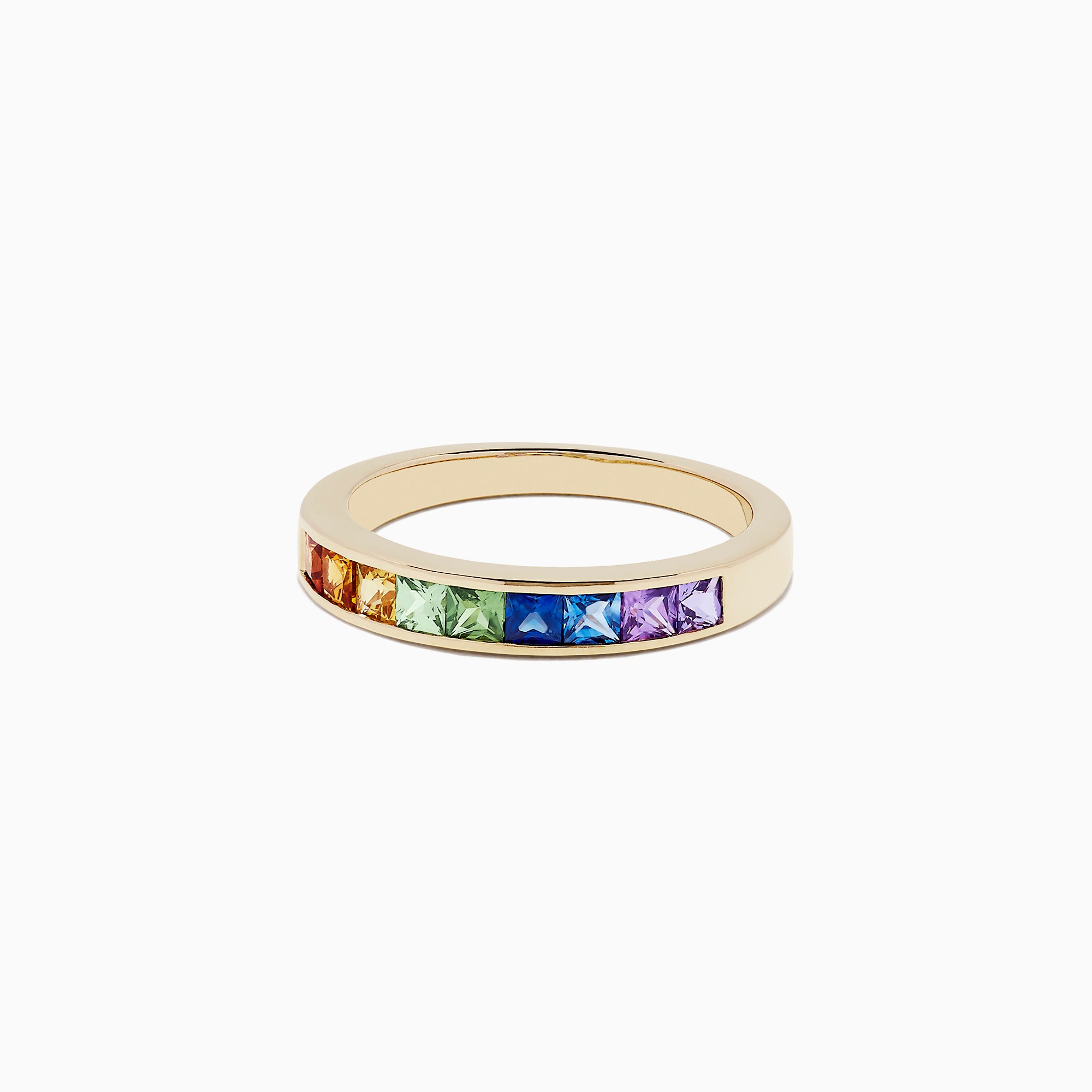 Effy Watercolors 14K Yellow Gold Channel Set Multi Sapphire Ring, 0.86 TCW