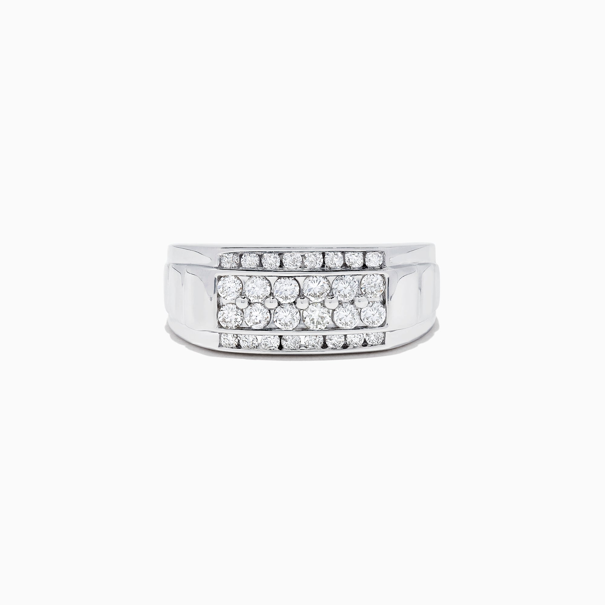 Men's 14K White Gold Diamond Ring, 0.96 TCW – effyjewelry.com