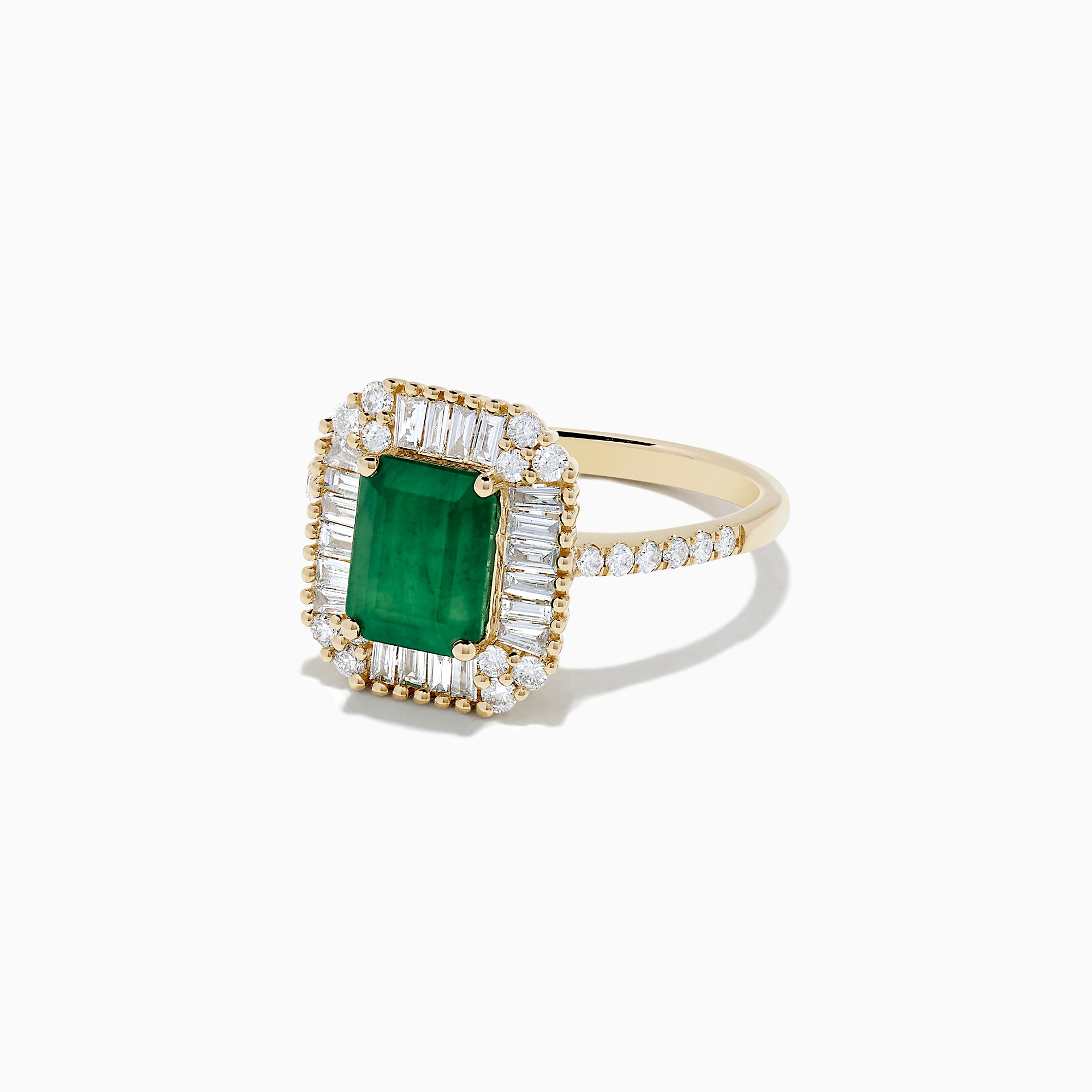 Brasilica 14K Yellow Gold Emerald and Diamond Ring, 2.00 TCW ...