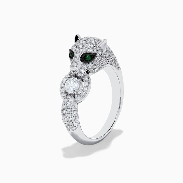Effy Signature 14K White Gold Diamond Panther Ring | effyjewelry.com