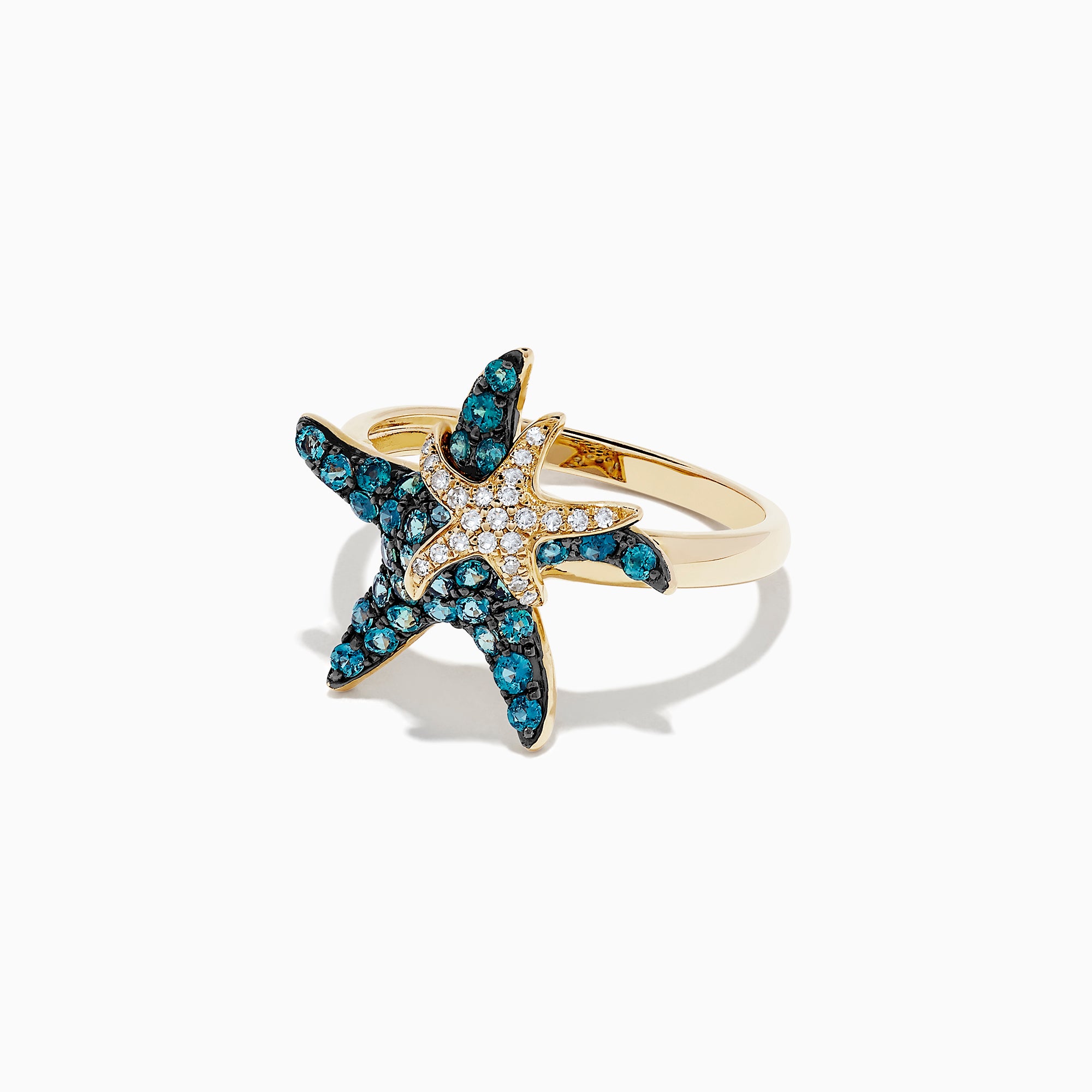 Gold sales starfish ring