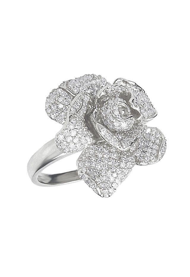 Effy 14K White Gold Diamond Flower Ring, 1.10 TCW – effyjewelry.com