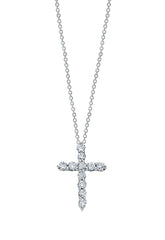 Effy 925 Sterling Silver Diamond Cross Pendant, 0.24 TCW